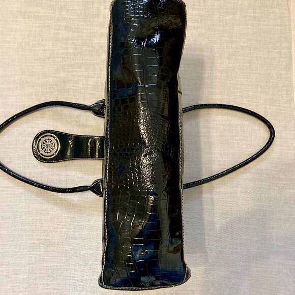 Great Condition, LG Patent Croc Embossed Tech Bag Satchel Tote - Picture 5 of 10